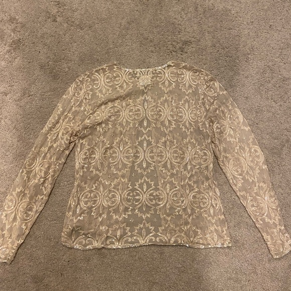 Beaded silk evening jacket - Picture 4 of 5